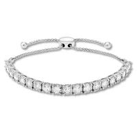 fashion jewelry ladies inlaid white zircon rhinestone crystal adjustable bangle bracelet for women party wedding accessories