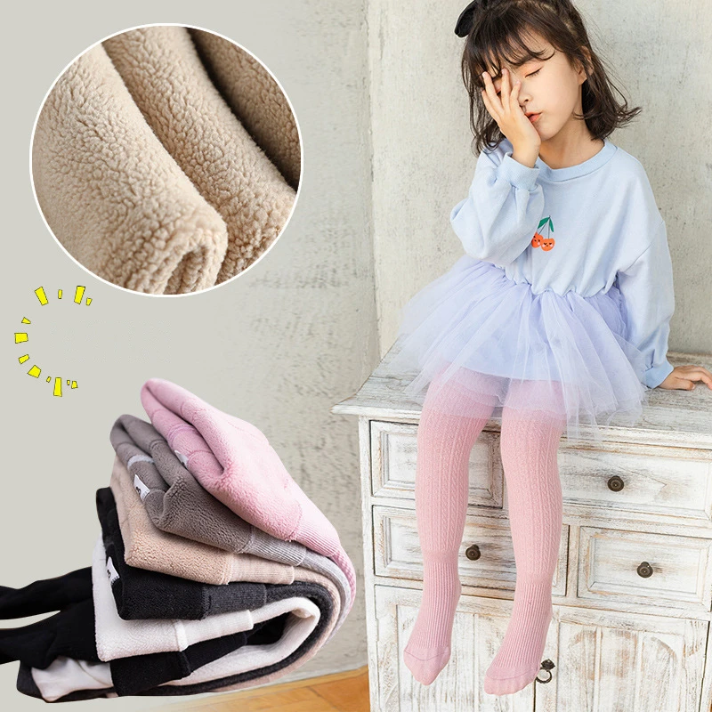 Autumn Winter 2-15Y Baby Toddler Kids Girl Cotton Warm Pantyhose Stockings Tights Solid Color Kids Winter Tights