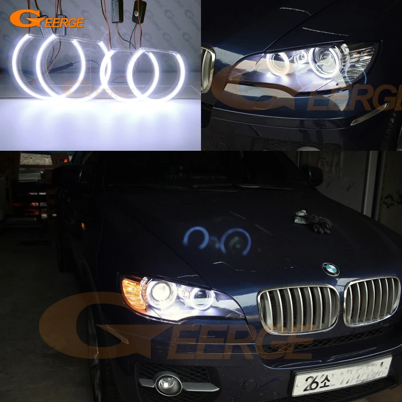

For BMW X6 E71 E72 X6M 2008-2014 Excellent Car styling Ultra bright COB led angel eyes halo rings Day Light