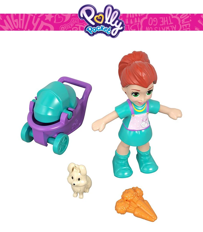 Polly Pocket Kid Toys Teeny Tot Nursery Collection Funny Theme Mini Cute Doll Toy With Beauriful Box FRY29 Gift Carry On Dolls
