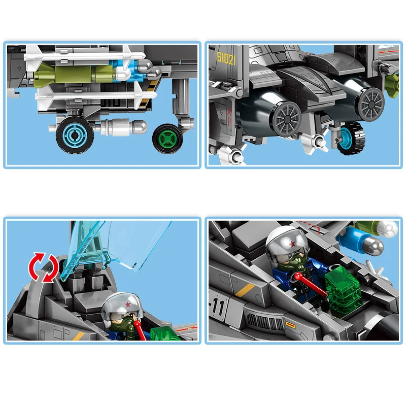 

SEMBO Chinese J-11B Fighter Building Blocks DIY Assembled Toys Military SWAT Plane Model For Kids Gifts
