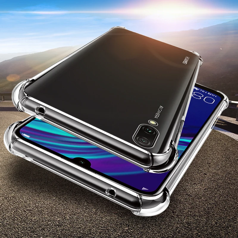 Прозрачный противоударный чехол-подушка безопасности для телефона Huawei Honor 7C 7A Y6 Y7