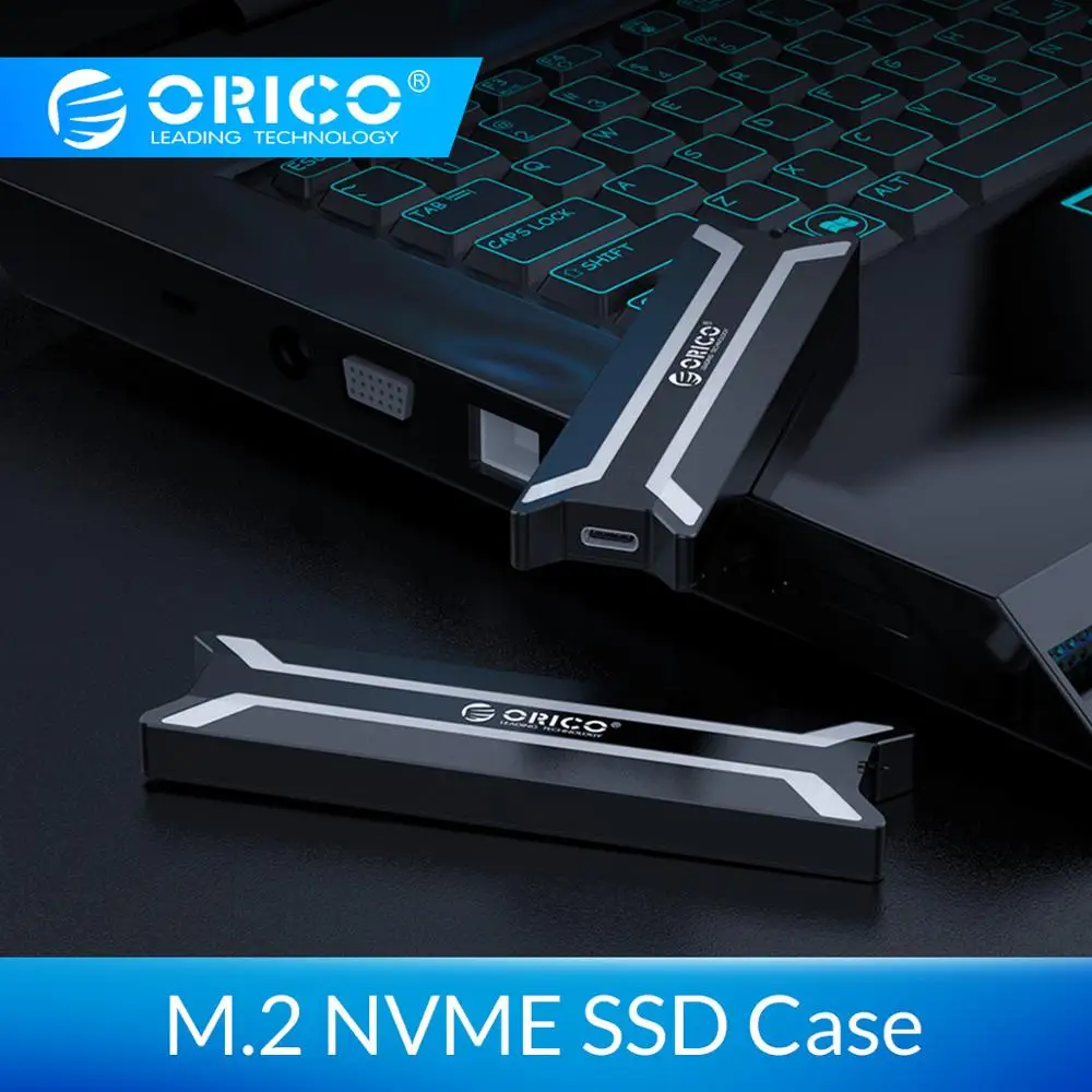 ORICO NVME M.2 корпус SSD из алюминиевого сплава Тип C USB 3,1 Поддержка 10 Гбит/с UASP M.2 USB NVME корпус алюминиевый жесткий диск коробка