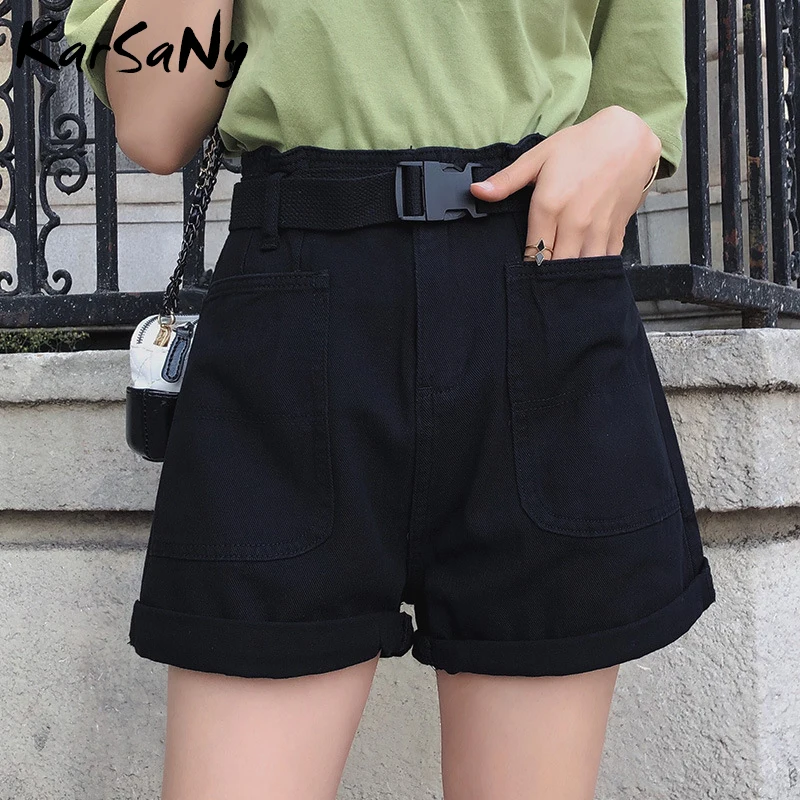 Женские джинсовые шорты KarSaNy летние хлопковые с высокой талией женские