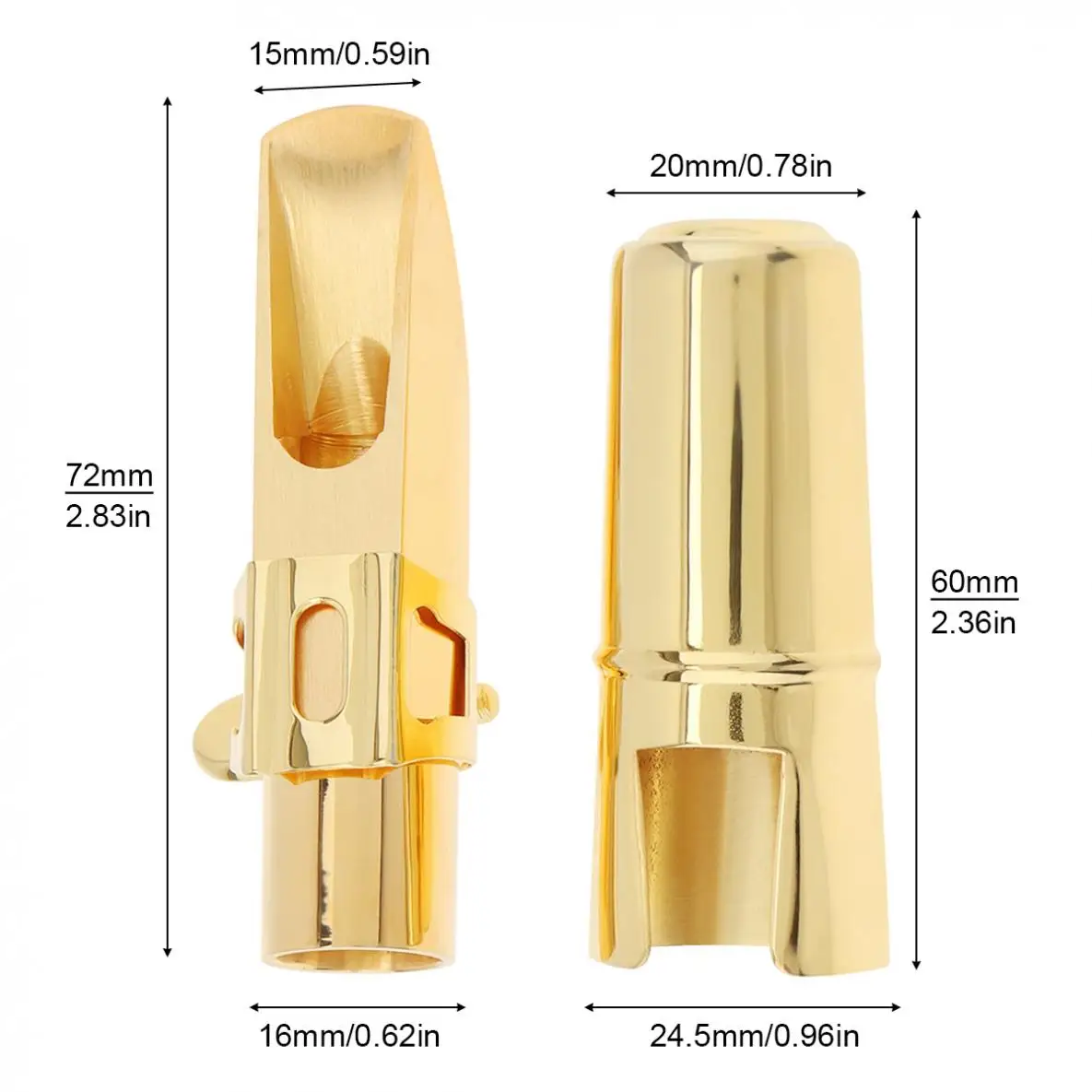 Профессиональный высококачественный позолоченный металлический мундштук Sax