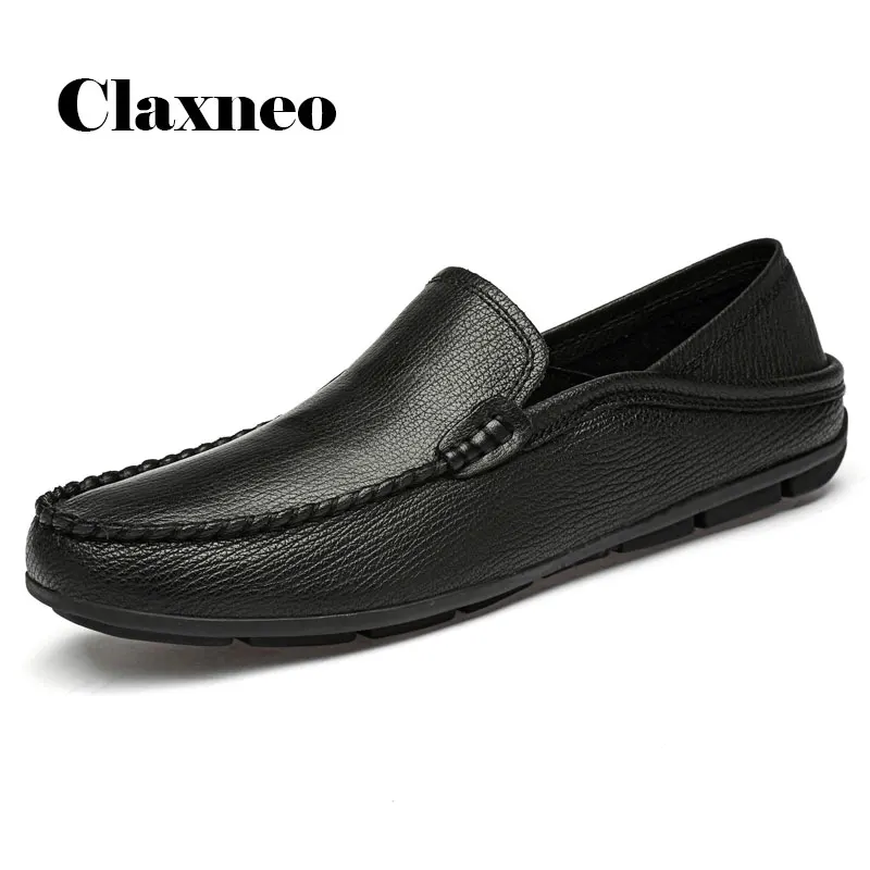 

CLAXNEO Man Boat Shoes 2020 Summer Male Leather Shoe Slipons clax Men's Loafers Moccasins Genuine Leather Casual Footwear Brand