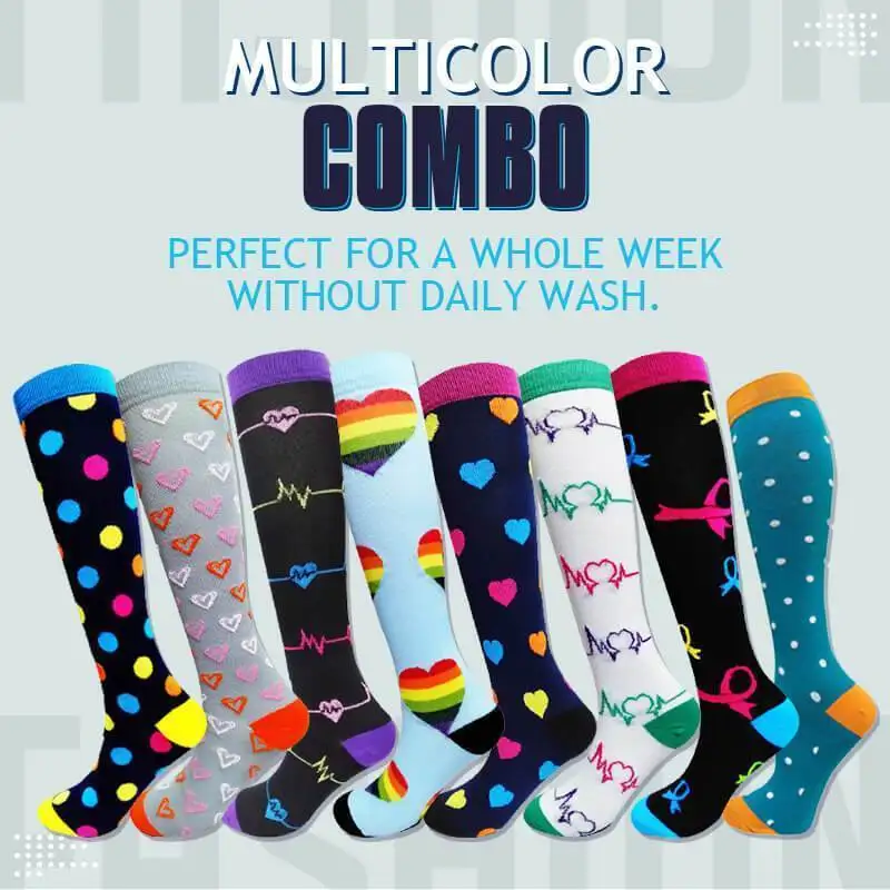 

Striped Socks Women Funny Christmas Gifts Sexy High Nylon Long Stockings Over Knee Socks Compression Socks for Women & Men
