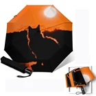 Автоматический зонт для мужчин и женщин, складной, с защитой от ветра и дождя