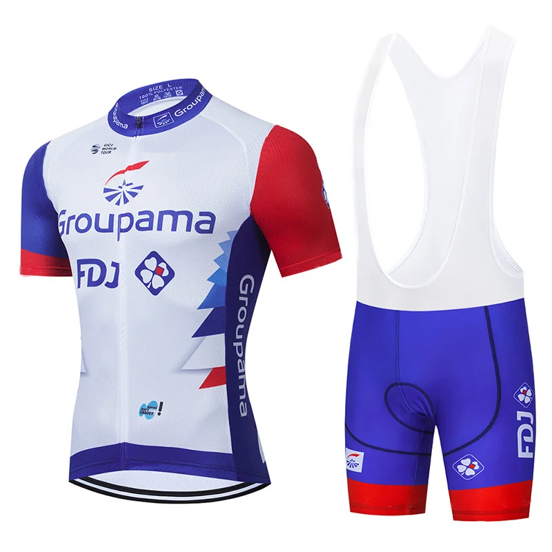 

2021 FDJ Cycling Team Jersey 20D Bike Shorts Set Ropa Ciclismo MenS MTB Summer France Bicycling Maillot Bottom Clothing