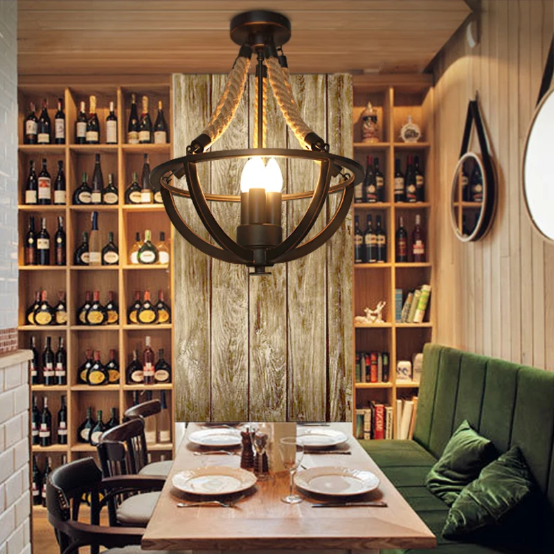 Винтажная ретро люстра для ресторана кафе Гостиная Бар одежда молочный чай салон