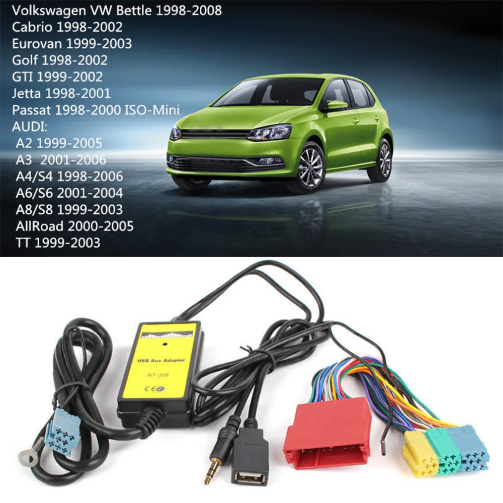 2018 высококачественный автомобильный CD MP3 USB Интерфейс адаптер Вход AUX для Audi A2 A4 A6