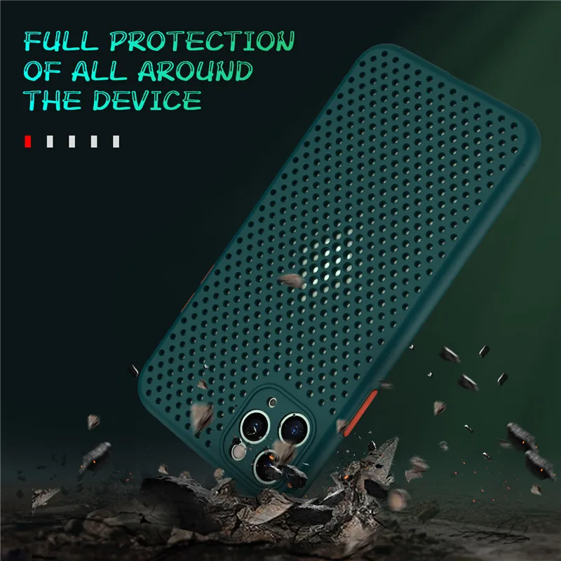 Чехол для телефона с отверстием защиты от тепла Huawei Mate 30 Pro P30 P40 Lite сетчатый