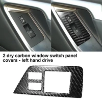 2pcs switch panel cover unique anti scratch carbon fiber black car window switch panel shell for nissan gt r35 2008 2016 left ha