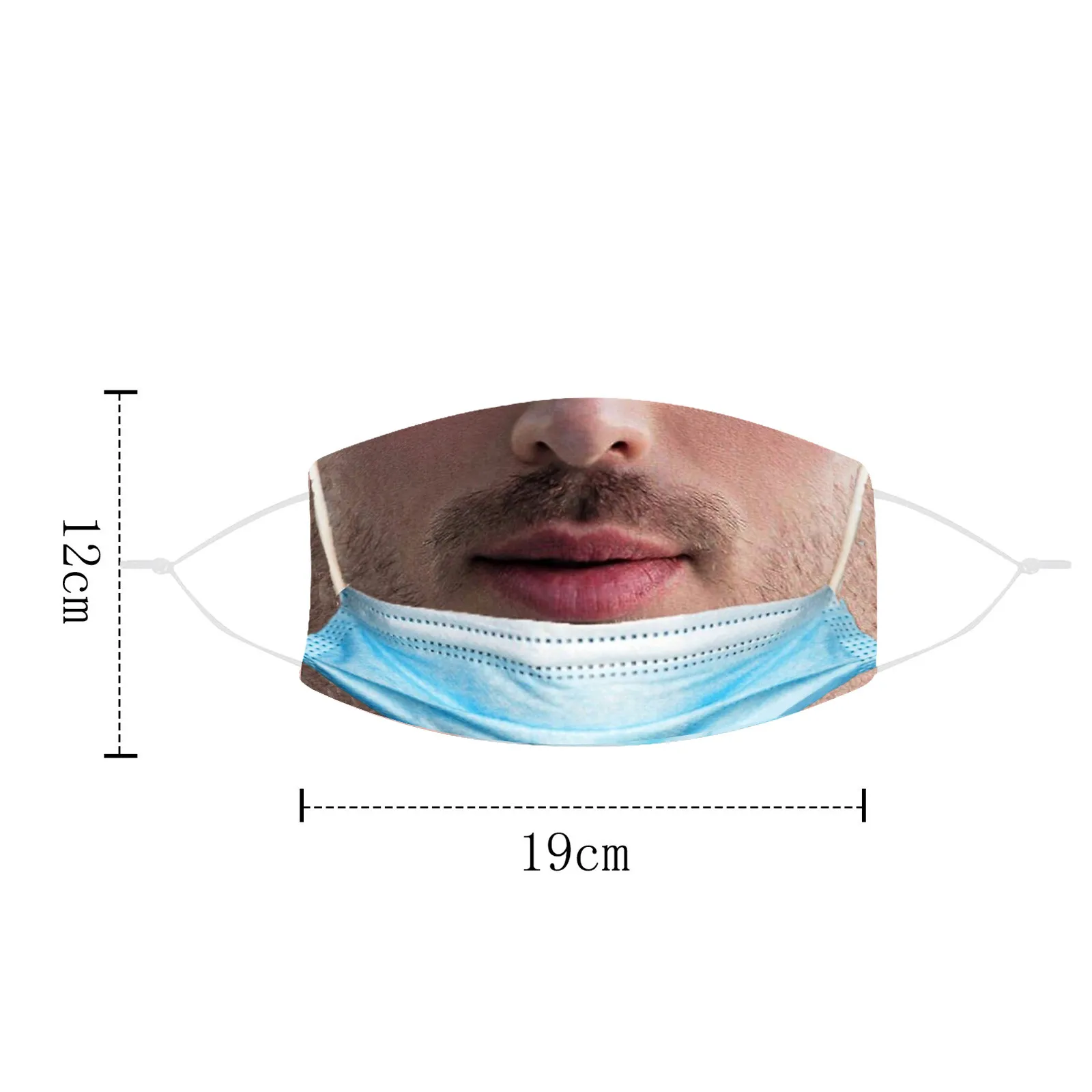 

1-10pcs Adult Outdoor Cotton Mask Dust Protection Washable Reuse Face Mask Protection Printing Funny Mouth Mask Masques Jetables