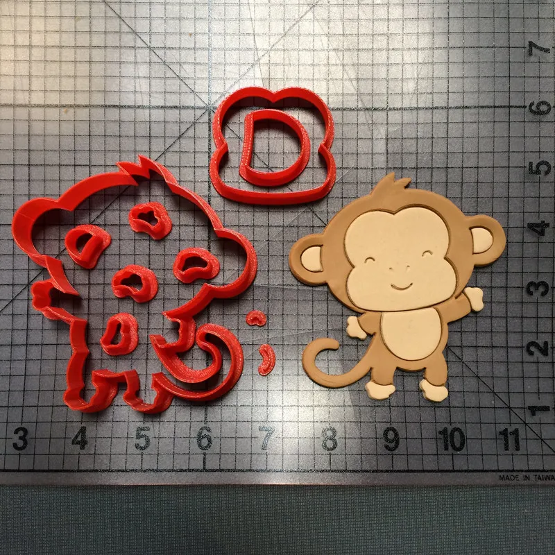 Детская обезьянка замороженная форма для печенья с 3D-принтом домашнего и