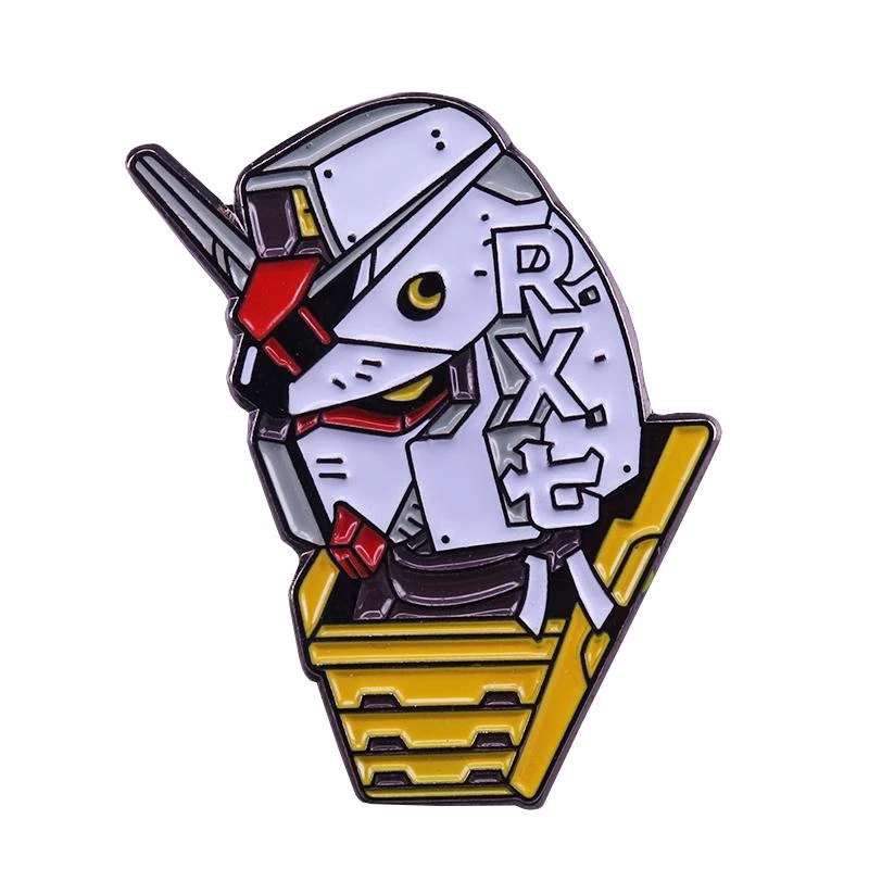 Gundam RX 78 эмалированная брошь-Кнопка Аниме Робот эстетический значок для