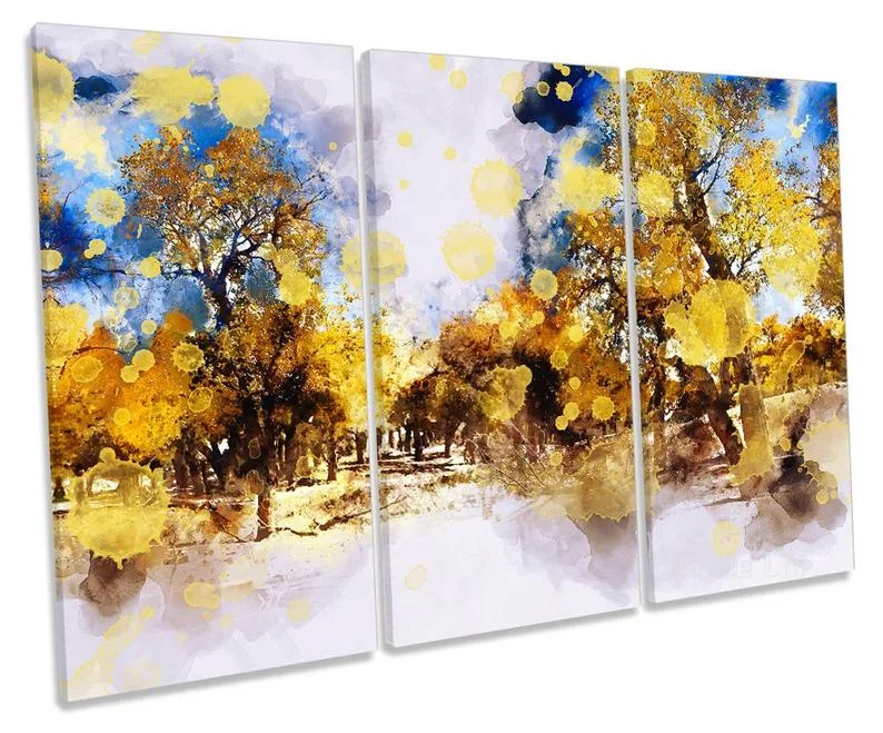 

Yellow Forest Modern Grunge Treble Canvas Wall Artwork Print
