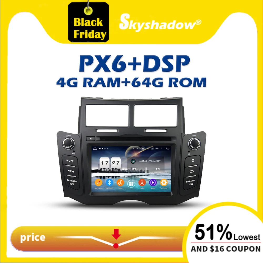 PX6 автомобильный dvd-плеер DSP IPS Android 10 4G + 64G Wifi Bluetooth 5 0 RDS Авто радио GPS карта для Toyota