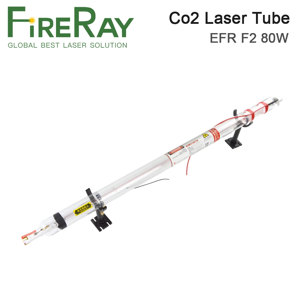 

FireRay EFR CO2 Laser Tube F2 80W Length 1250mm Dia.80mm for Co2 Laser Cutting and Engraving Machine