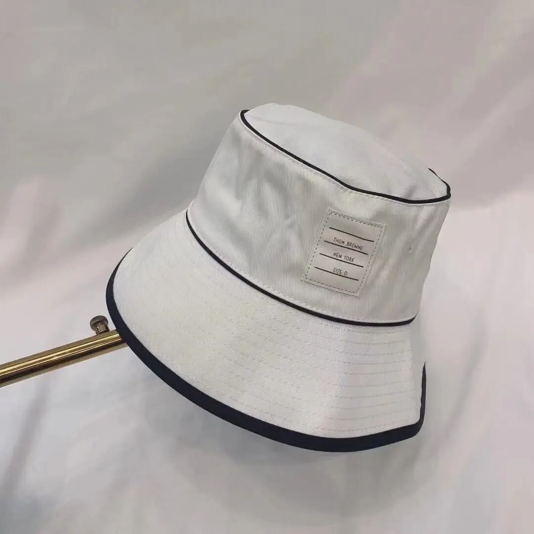 

TB Tom men and women the same paragraph thom Europe and the United States simple wild cotton hat Browne casual fisherman hat