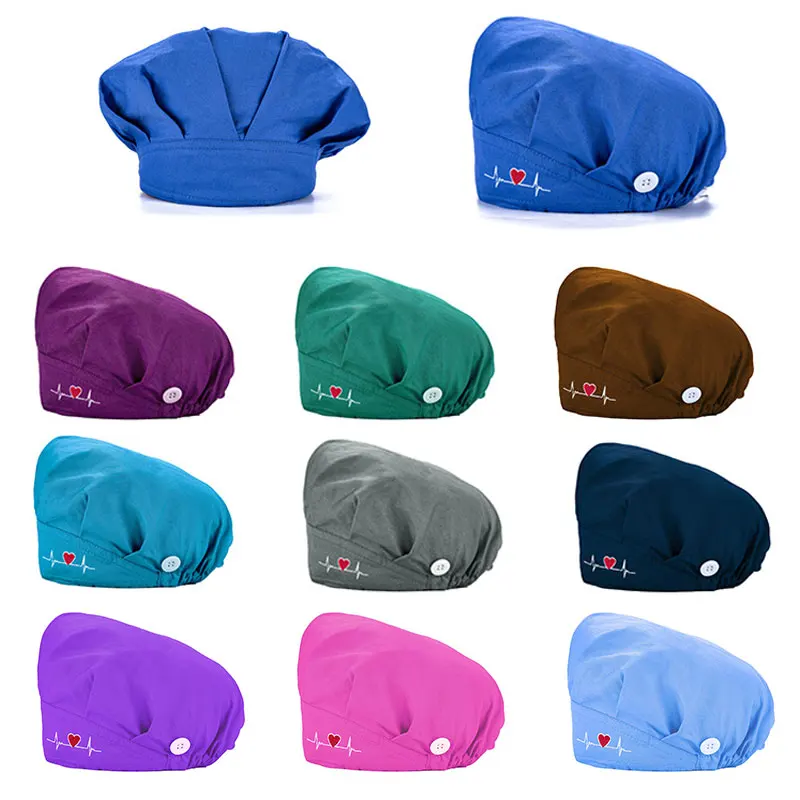 

Однотонная шапка для медсестры, шапки для салона красоты, аптеки, медсестры, лаборатории, зоомагазина, доктора, хирургическая шапка, женская...