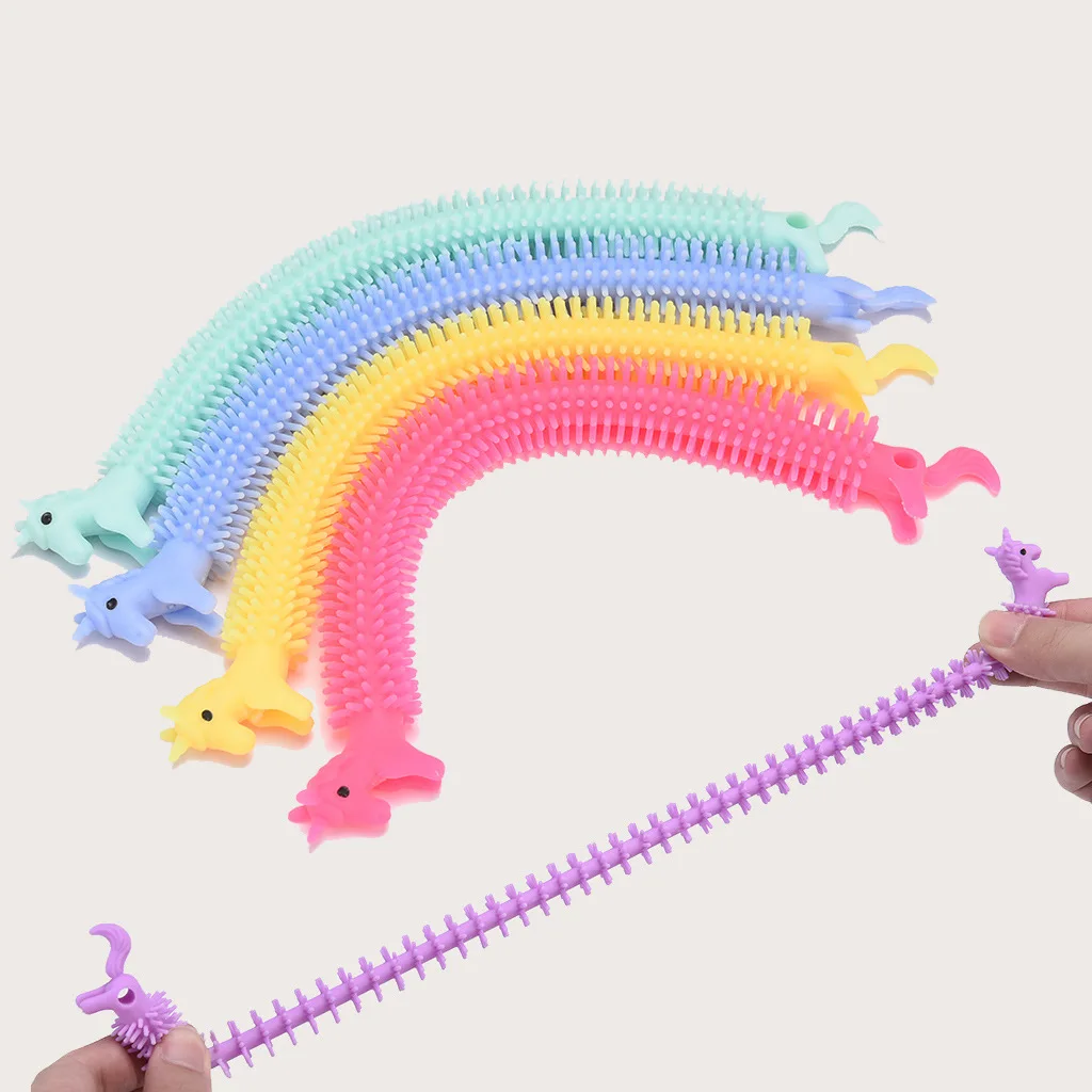 

3Pcs set Anti Stress Toys Worm Noodle Stretch String TPR Rope String Fidget Autism Vent Toy for Adults Kids Children