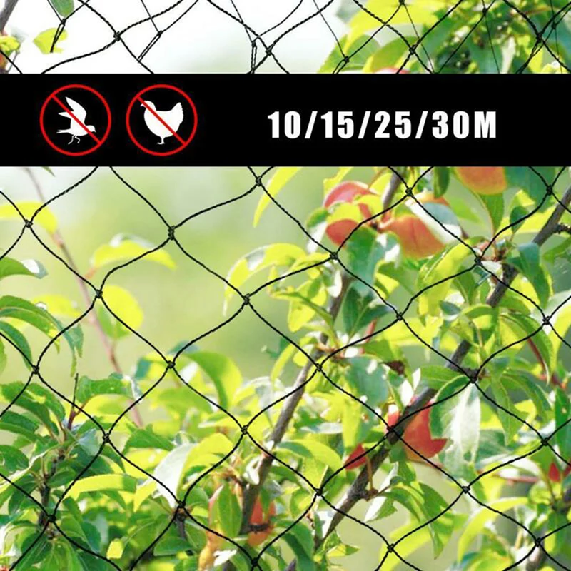 

5X10/15/25/35m Extra Strong Black Nylon Anti Bird Pest Netting Pond Netting Garden Barrier Netting Plants Flowers Protection Net