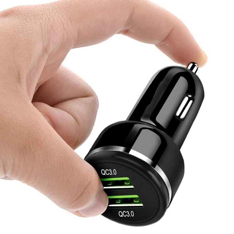 Автомобильное зарядное устройство быстрая зарядка 3 0 48 Вт 6A Dual QC3.0 USB быстрое