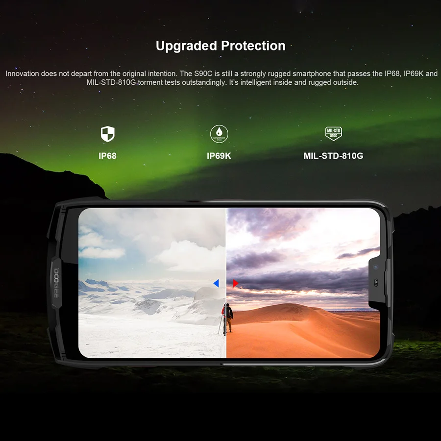DOOGEE S90C модульный прочный мобильный телефон IP68 6 18 дюймов дисплей 12V2A 5050 мАч Helio P70