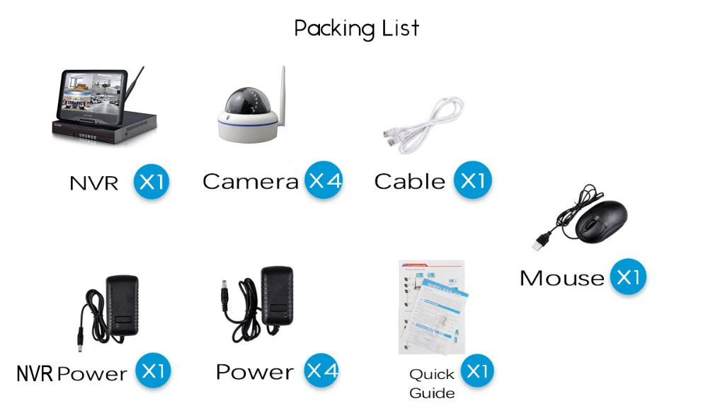 1080P Беспроводной NVR Kit 10 дюймов ЖК-дисплей монитор 2MP купольная камера с WiFi P2P мобильный монитор телефона видео доя домашнего безопасности Системы наблюдения