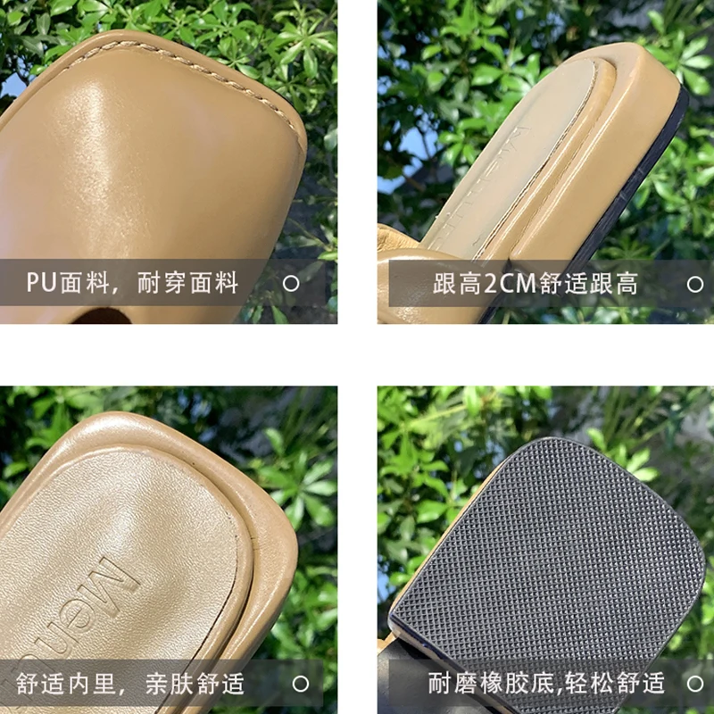 

Low Shoes Cover Toe Woman's Slippers Shallow Butterfly-Knot Slides 2021 Soft Flat Basic Butterfly-knot Rubber PU Scandals