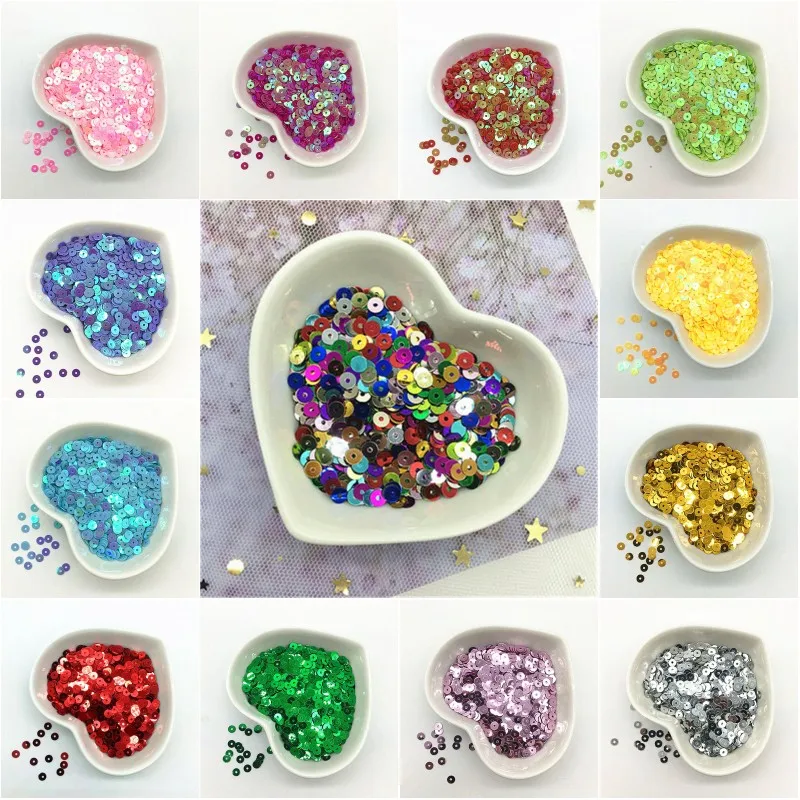 2000 шт. 4 мм блестящие плоские круглые пайетки из ПВХ Свадебное Ремесло домашняя