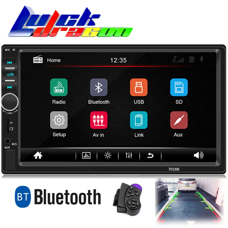 2 дин радио Bluetooth 7 &quotсенсорный экран Экран Стерео FM аудио стерео MP5 плеер SD USB с/без