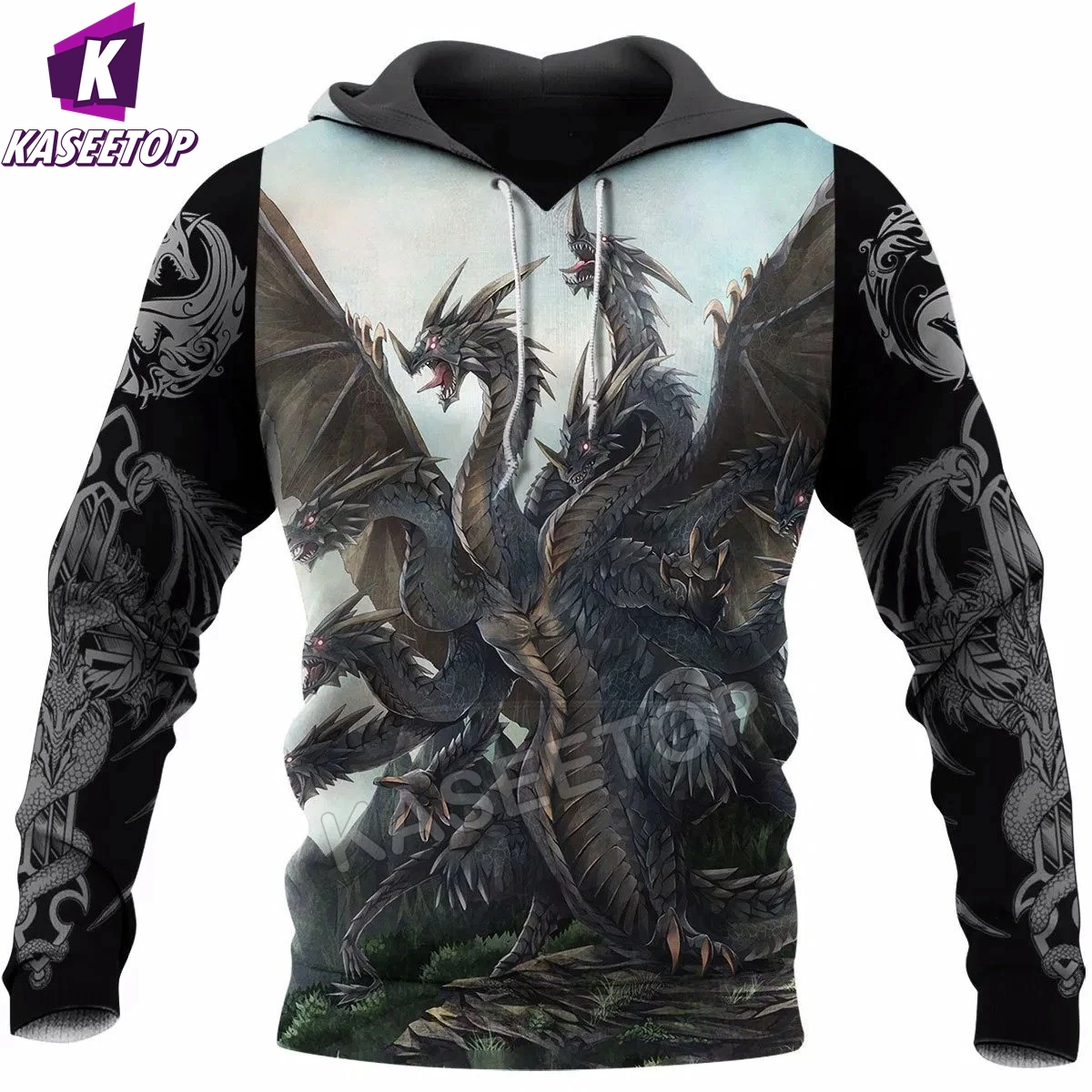 

Men's Tattoo and Dungeon Dragon 3D All Over Printed Hoodie Casual Sweatshirt Unisex Hipster Pullover Sudadera Hombre Tracksuit