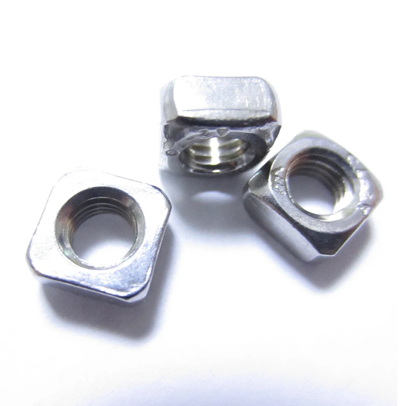 50 шт., квадратные гайки из нержавеющей стали DIN557 GB39 304