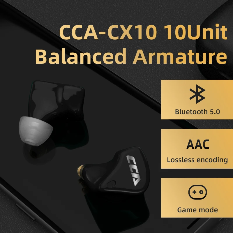 Беспроводные наушники CCA CX10 bluetooth гарнитура tws вкладыши игровые беспроводные с
