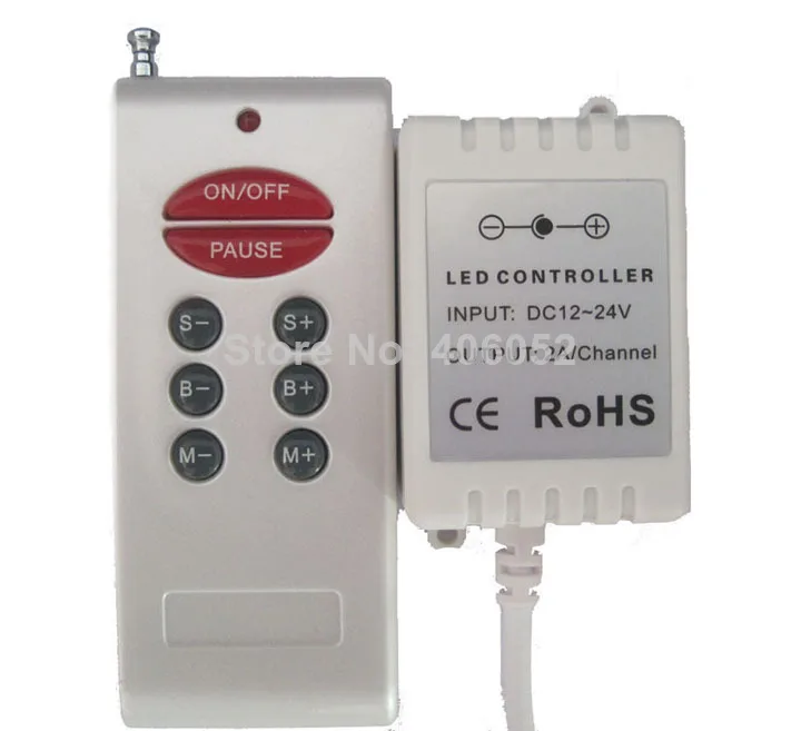 

100set/lot wholesale RF 8-key LED RGB controller wireless 8key controller for LED DC12V 24V 6A