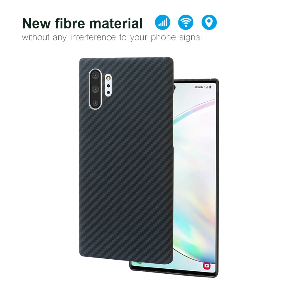 Ультратонкий чехол из арамидного волокна для samsung Galaxy Note 10 Plus, роскошный чехол из углеродного волокна с узором для samsung S10 Plus S10e Note 9
