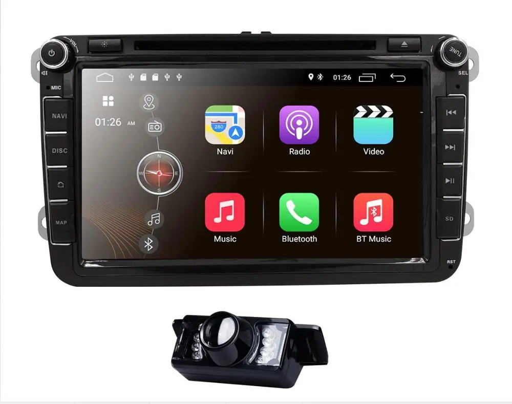 Camera2 Android 9 8 ''Автомобильный мультимедийный плеер 2Din CarDVD gps для VW/Volkswagen/Golf/Polo/Tiguan/Passat/b7/b6/SEAT/leon/Skoda/Octavia радио - Цвет: Camera2