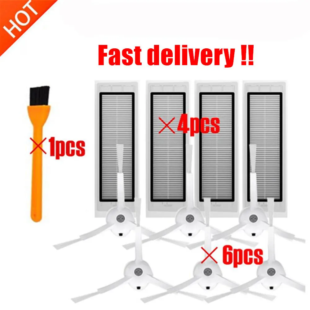 Детали для робота пылесоса HEPA фильтр и боковые щетки фильтров xiaomi miRobot аксессуары