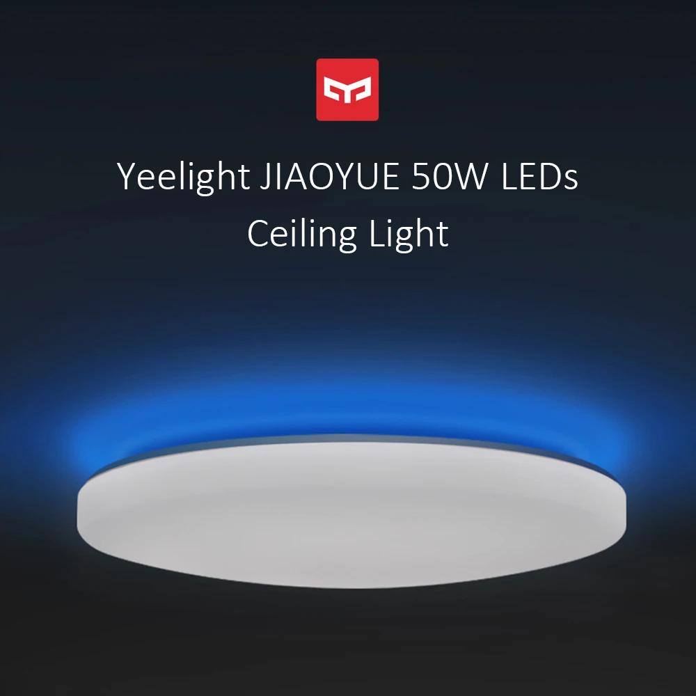 Yeelight JIAOYUE 50 Вт светодиодный потолочный светильник с дистанционным голосовым управлением с регулируемой яркостью RGB светильник ing для Xiaomi спальни гостиной столовой