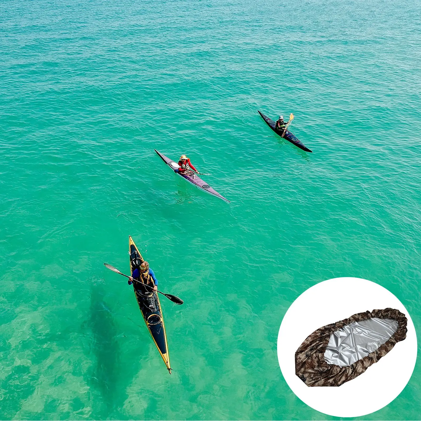 

1pc Dustproof Waterproof Anti-UV Practical Canoe Cover Kayak Cover Fishing Boat Cover