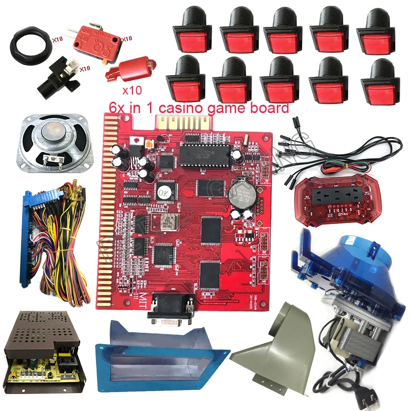 Игровой слот для казино Juegos 6X в 1 Jamma Kit 60 95 Win Rate материнская плата 36pin кабель