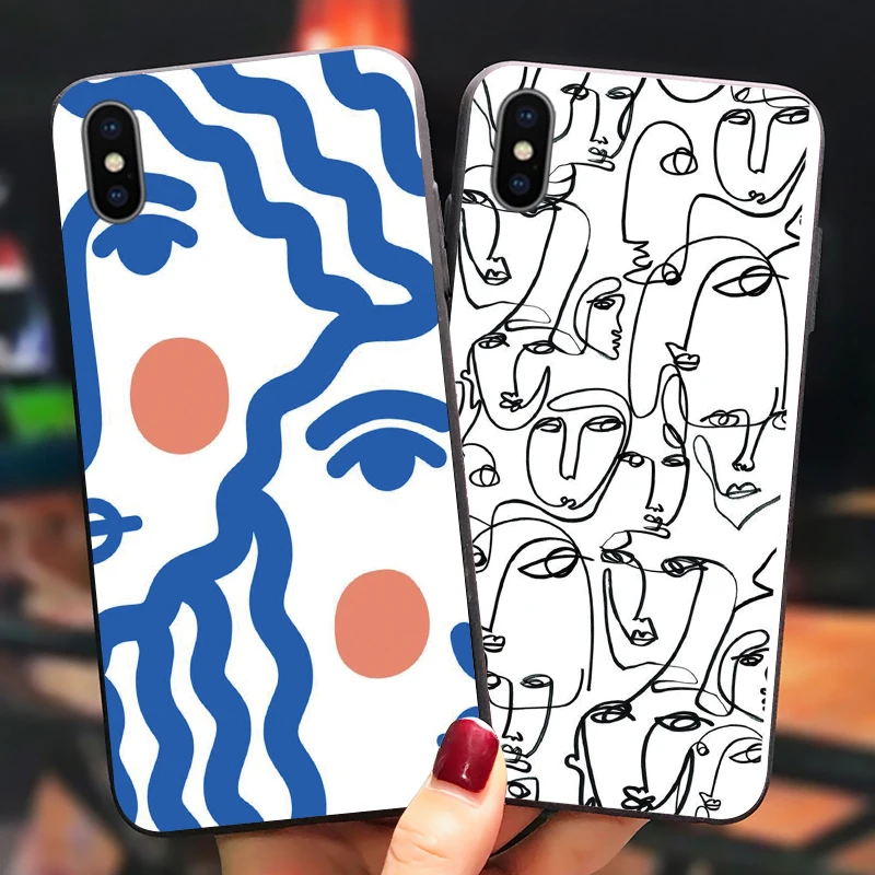 Простой художественный чехол s для huawei P Smart P8 P9 P10 2018 2019 mate 20 honor 8A 20S 10 9 Pro Y7 Y9 Coque Huawi