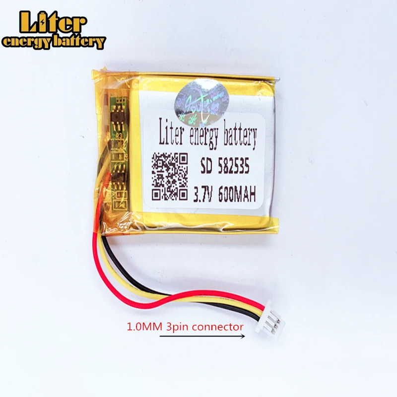 Модель 582535 SP5 3,7 V 600 мА/ч, Перезаряжаемые Батарея для тахограф papago F300 F200 F210 QStar A5 DVR 602535 parkcity 710