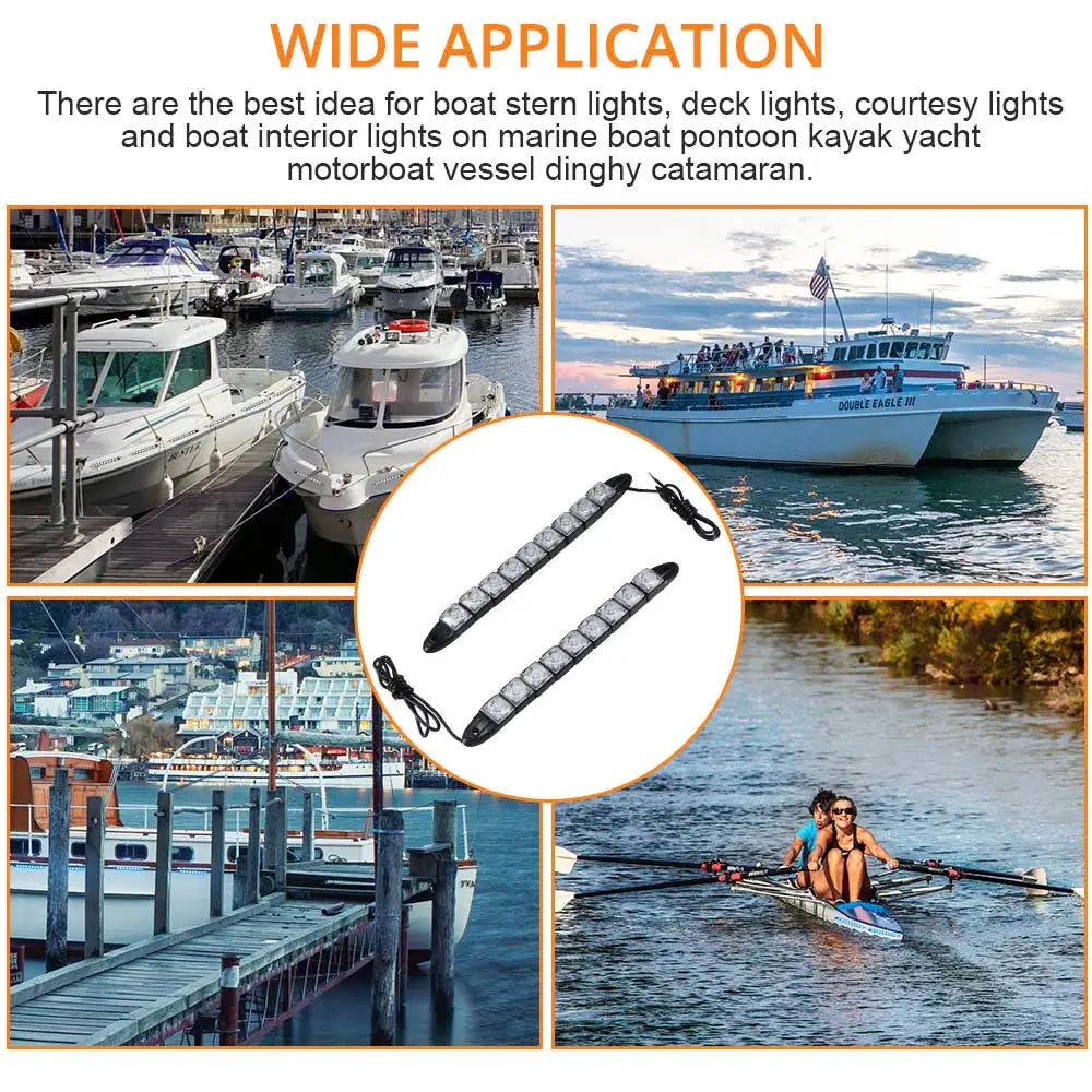 Лодка светодиодный навигации светильник s лук палуба кормовой лодка понтон