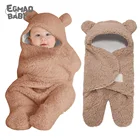 Пеленка для младенцев, мягкое плюшевое одеяло для младенцев 0-6 месяцев, коричневое, идеальный подарок на Baby Shower