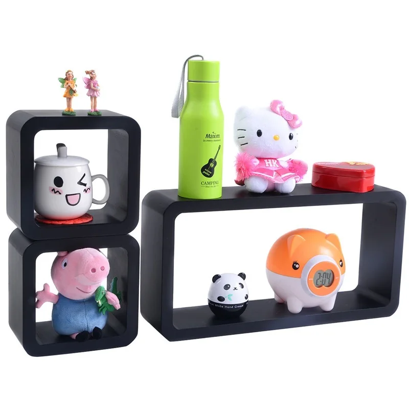 3 шт. 2 разных размера простой элегантный дизайн плавающий Настенный декор для