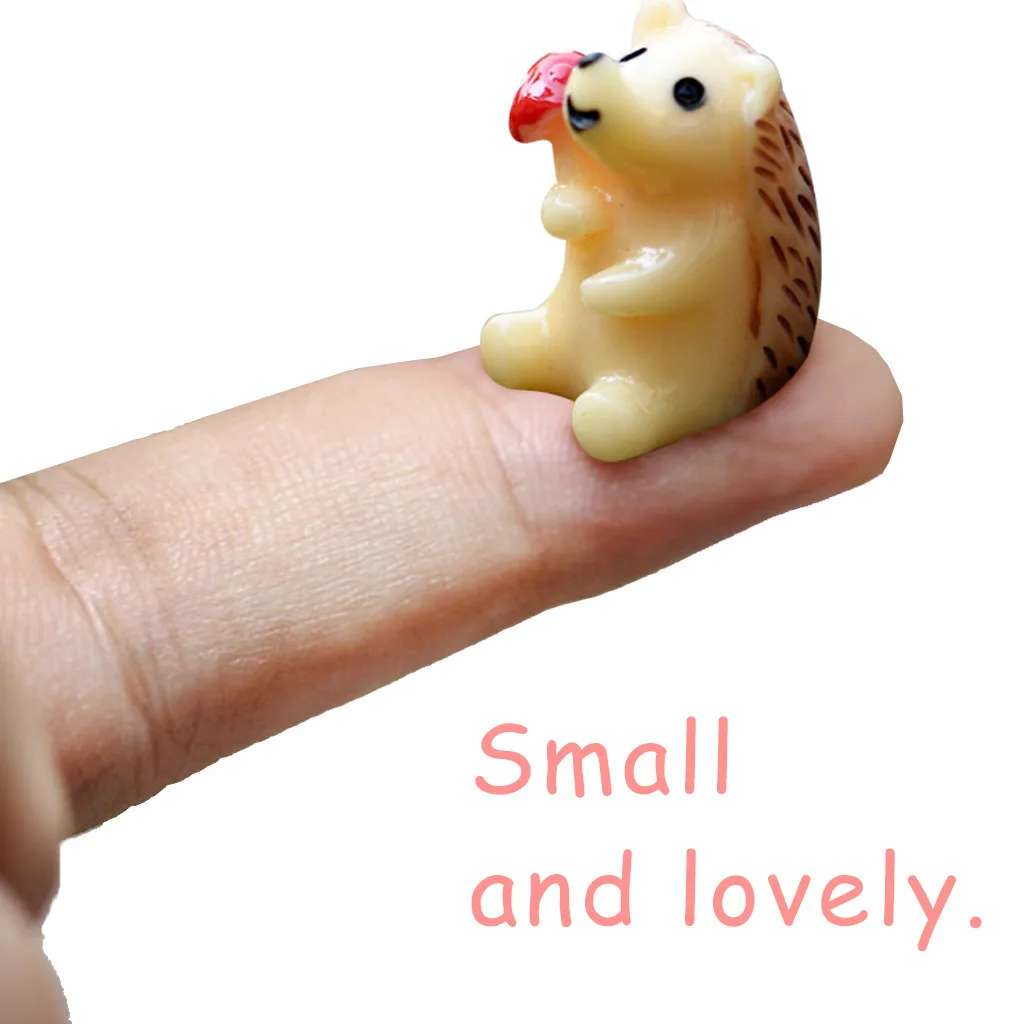 2 шт. милый Ежик с грибами миниатюрное Украшение DIY домашняя детская комната