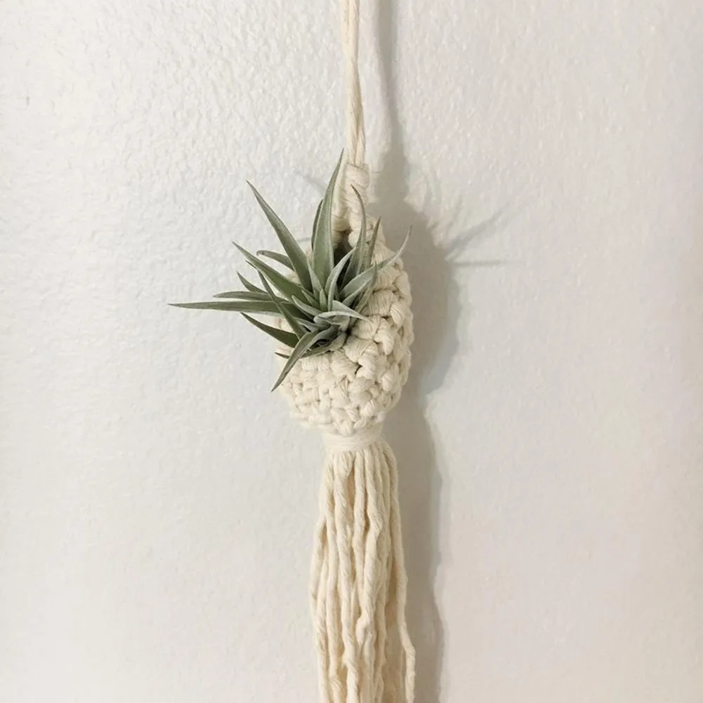 

Nordic Hand-Woven Hanging Basket Net Bag Air Pineapple Flower Basket Home Garden Basket Flower Basket Balcony Decorations